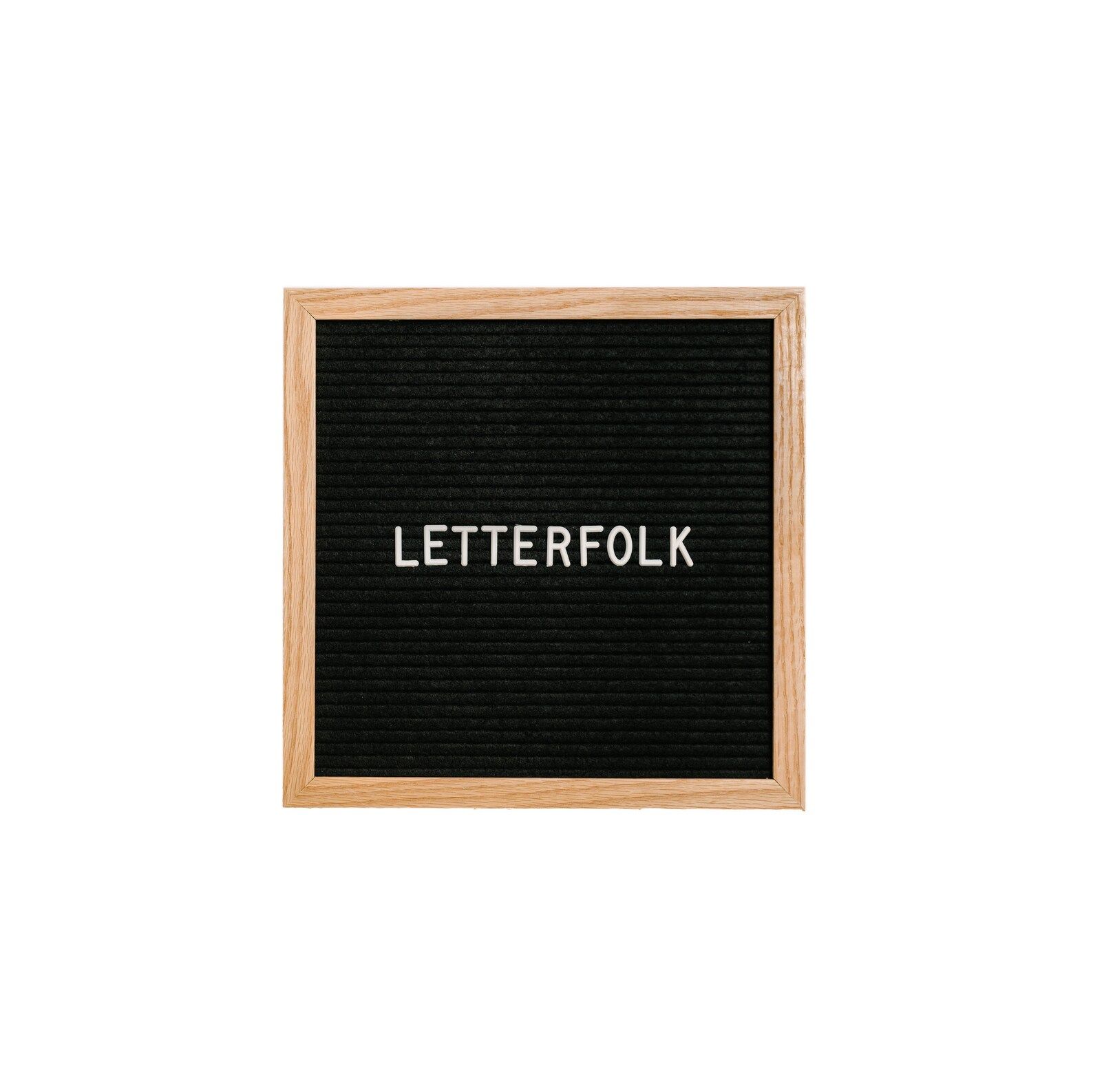 The Poet Oak – 10"x10" Letter board w/ 290-characters — Black felt, light oak wood frame | Etsy (US)