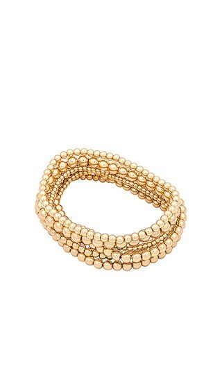 8 Other Reasons Bubble Bangle Set in Metallic Gold. | Revolve Clothing (Global)