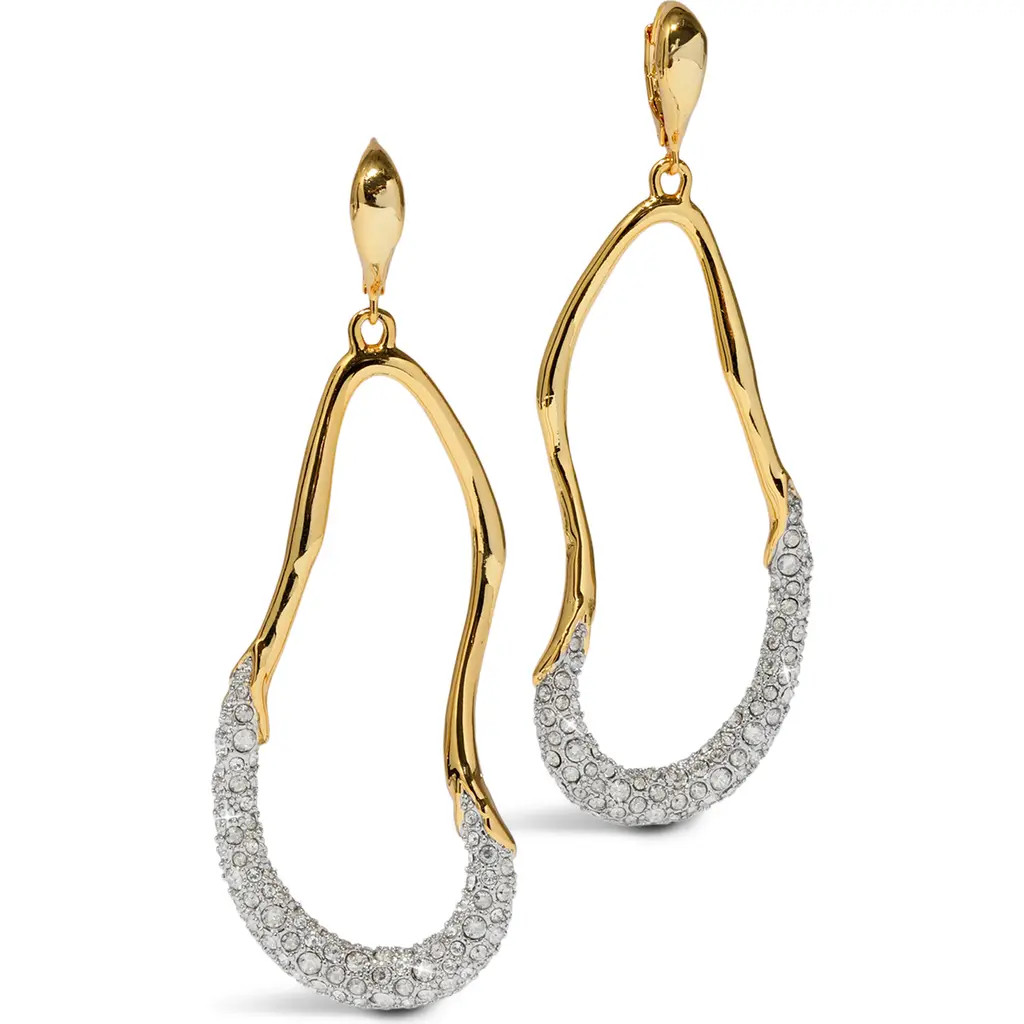 Alexis Bittar Solanales Crystal Pavé Hoop Drop Earrings in Crystals at Nordstrom | Nordstrom