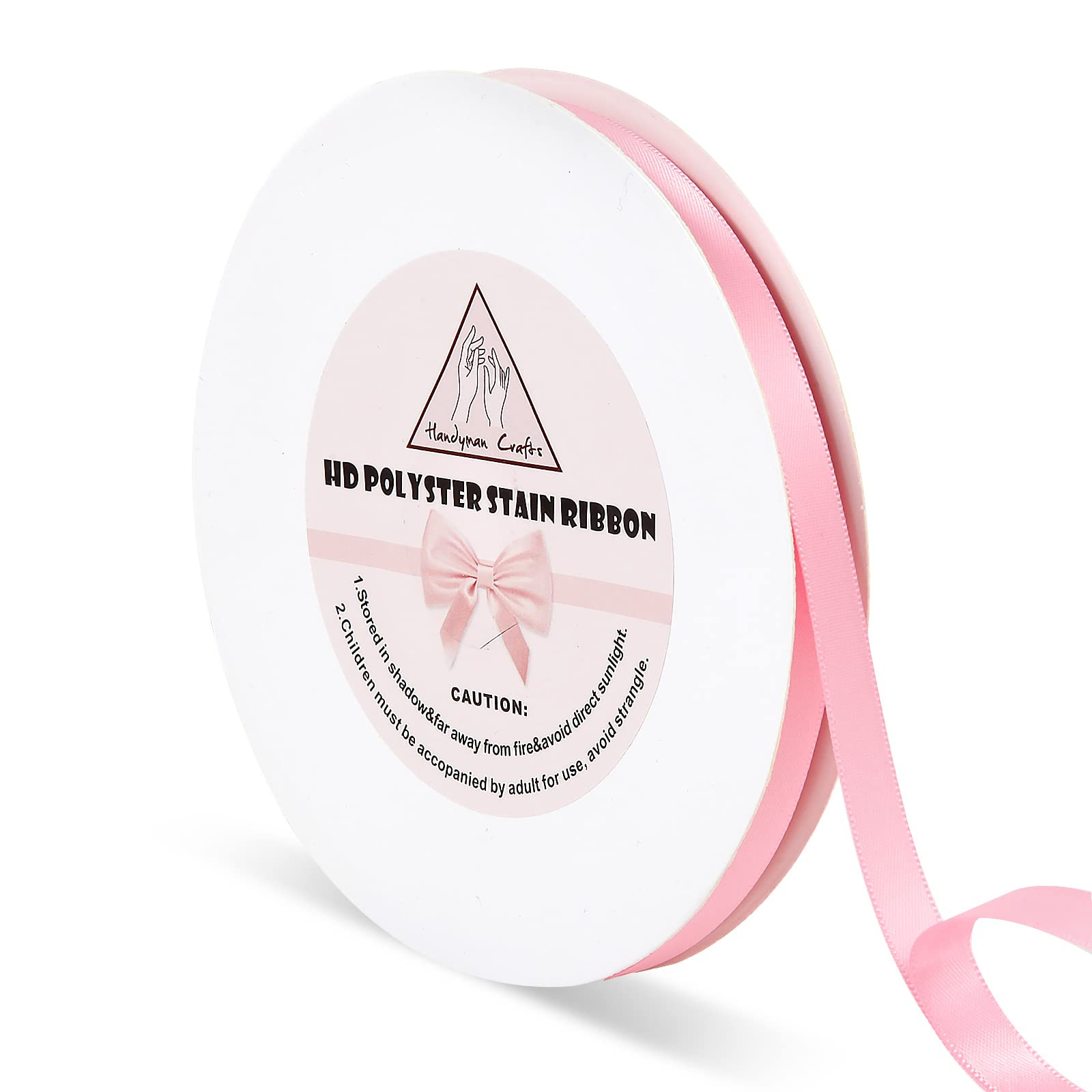 3/8" Pink Double Faced Satin Ribbons 50 Yards HD Polyester Stain Ribbon,for Wedding Gift Wrapping... | Amazon (US)