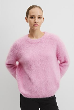 Long Sleeve Fluffy Crew Knit | Country Road