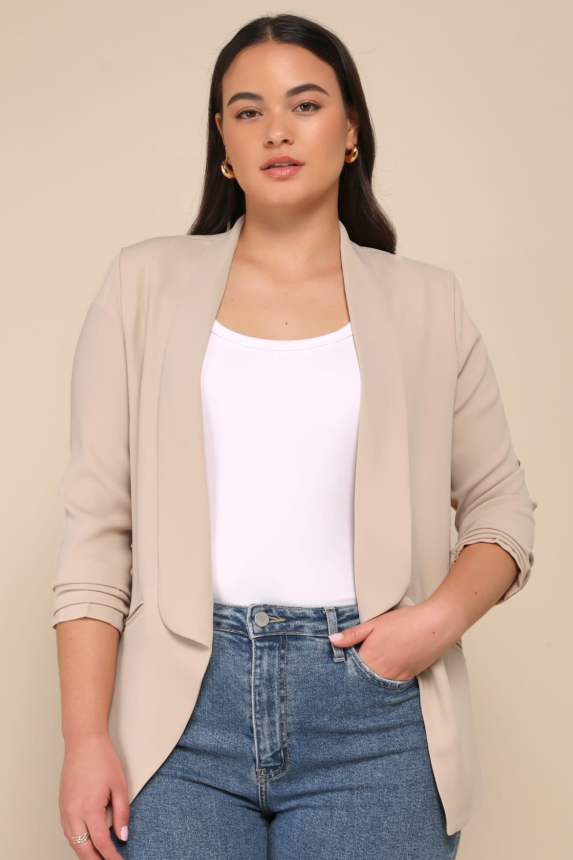 Miss Punctuality Taupe Lightweight Blazer | Lulus