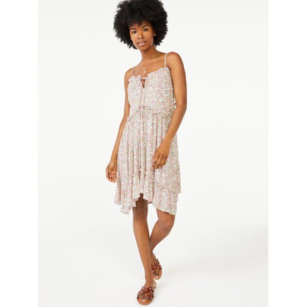 Scoop Women's Sleeveless Ruffle Hem Sundress | Walmart (US)