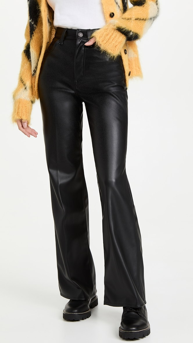 70s Flare Faux Leather Jeans | Shopbop