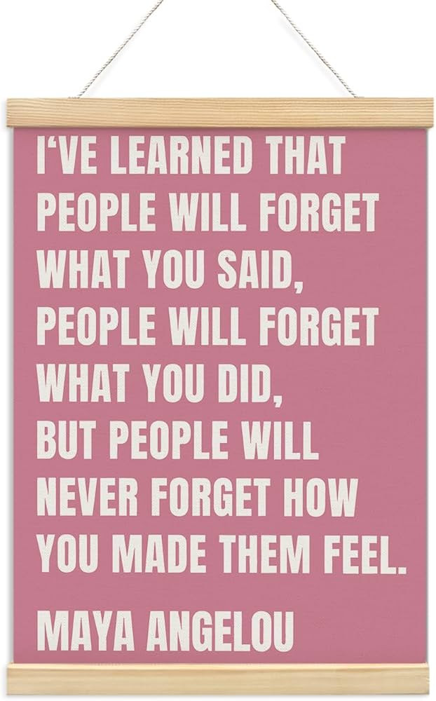 NaZaUK Maya Angelou Quotes Wall Art, Mental Health Posters, Classroom Wall Decor, Inspirational E... | Amazon (US)