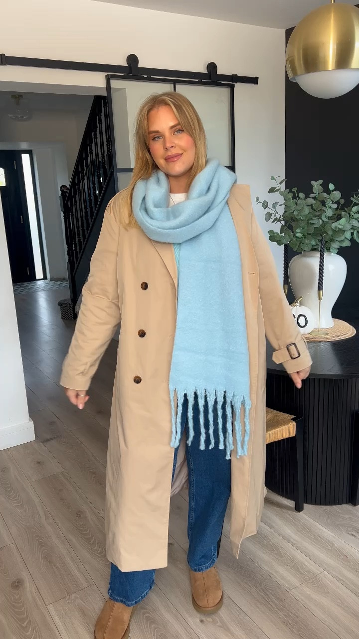 Autumn outfits idea, In the Style, ASOS, River Island, New Look, Ugg, Adidas trainers. Coach bag, trench coat, blanket scarf, wide leg jeans, wide leg trousers, jumper, suede bag

#LTKuk #LTKautumn #LTKeurope