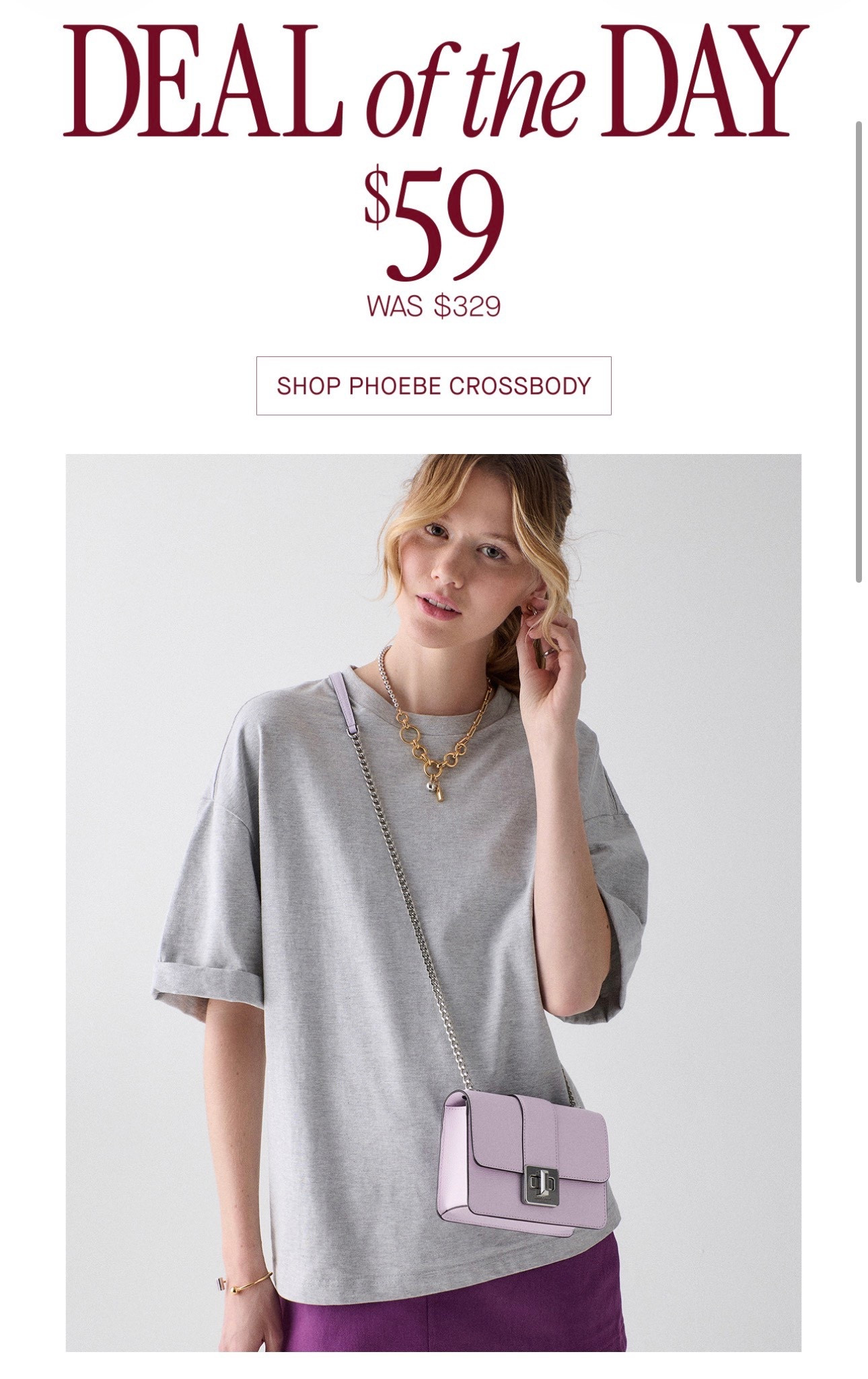 $59 cross body bag 

#LTKOver40 #LTKValentine #LTKSaleAlert