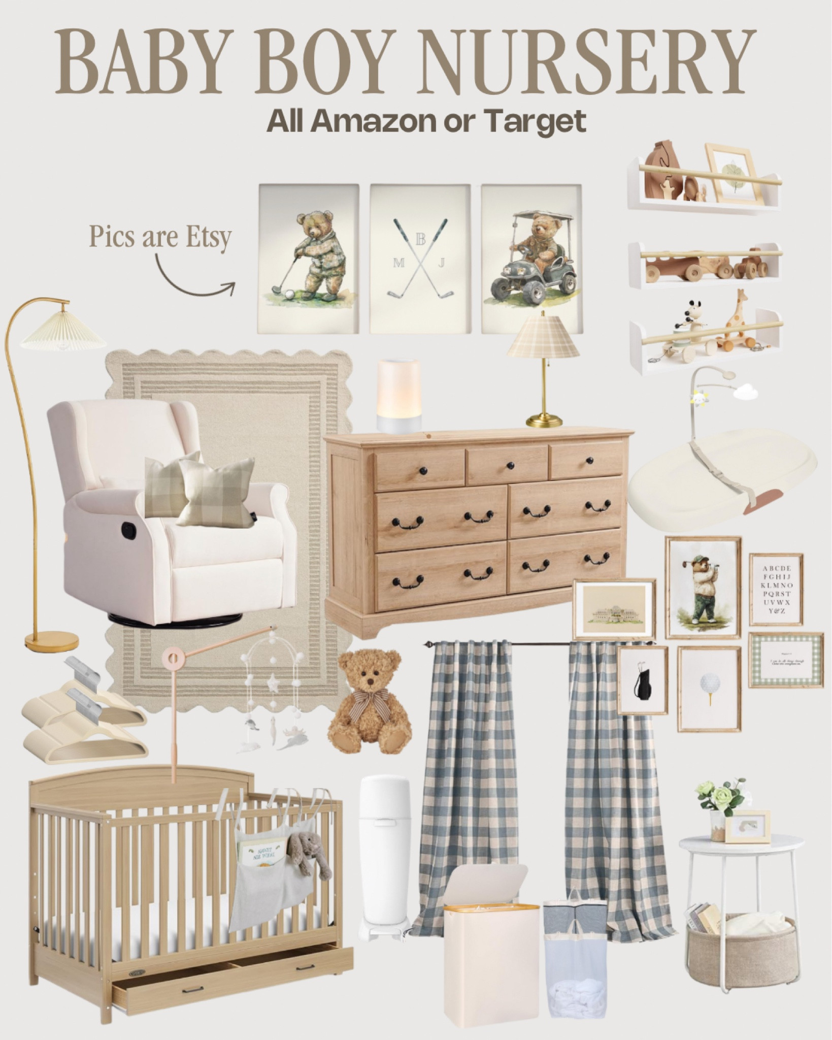 Baby nursery room design! For boys or a neutral baby room theme from Amazon and Targett

#babynursery #babyboynursery #nurseryideas #nuetralnursery 

#LTKFamily #LTKHome #LTKBaby