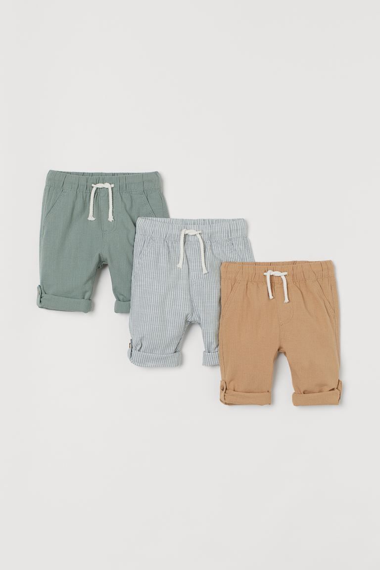 3-pack Roll-up Pants | H&M (US + CA)
