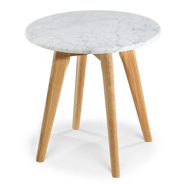 Poly and Bark Riley Marble Round Side Table | Bed Bath & Beyond