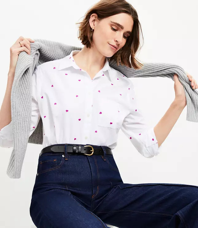 Heart Relaxed Everyday Shirt | LOFT