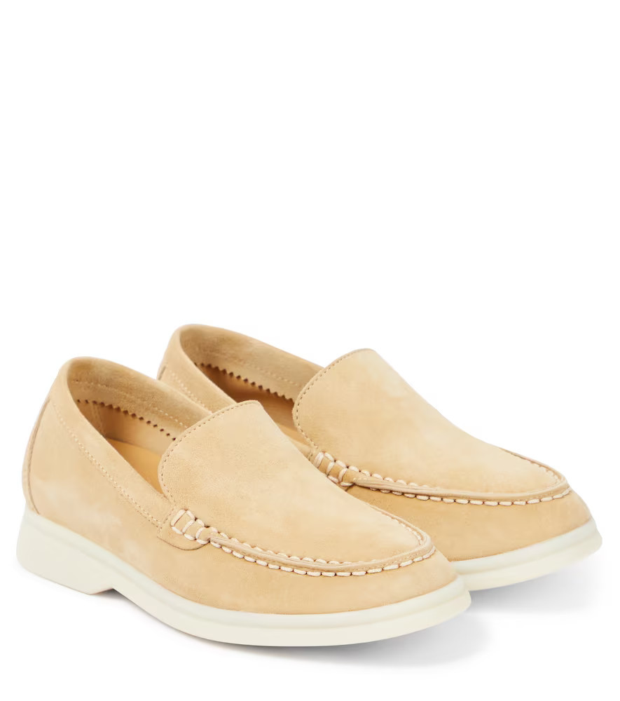 Loro Piana Kids Summer Walk suede loafers | Mytheresa (US/CA)