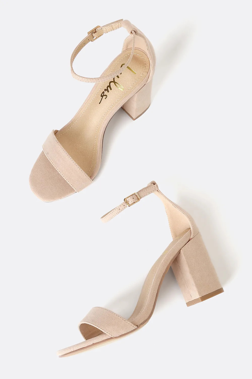 Arylee Light Nude Suede Ankle Strap Heels | Lulus