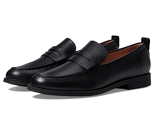 Cole Haan Women's Stassi Penny Loafer, Black Leather, 10.5-B US | Amazon (US)