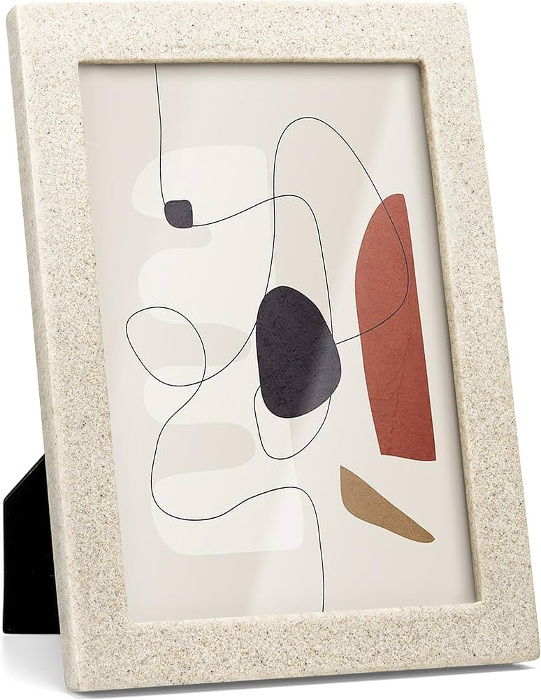 Afuly 5x7 Picture Frame Unique Natural Sandstone Picture Frames Quiet Luxury Photo Frame Wall Han... | Amazon (US)