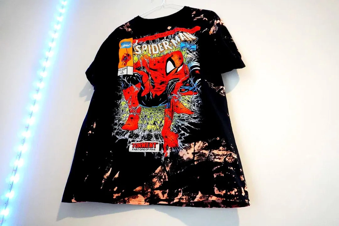 Vintage Spider-man Torment T-shirt - Retro Comic Style - Black Tie-dye Graphic Tee - Etsy | Etsy (US)