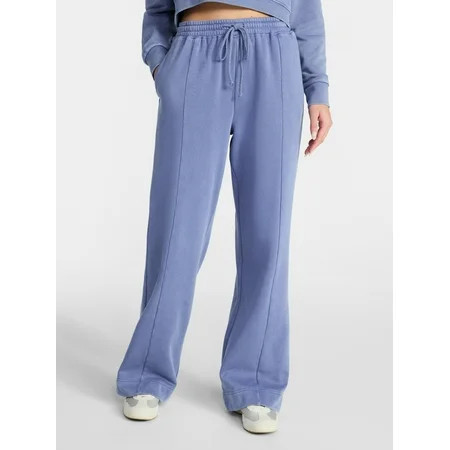 No Boundaries Mineral Wash Wide-Leg Sweatpants, 31'' Inseam, Women's XXS-XXL | Walmart (US)