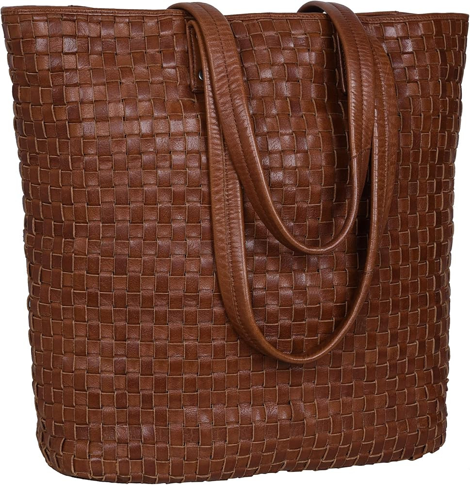 ANTONIO VALERIA Ava Leather Tote/Top Handle Shoulder Bag for Women | Amazon (US)