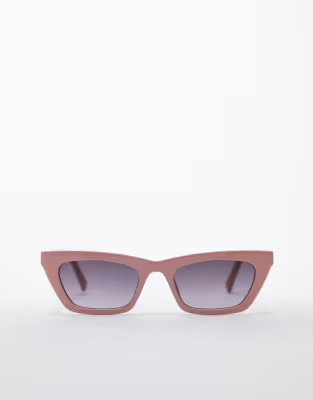 Topshop  slim cat eye sunglasses in pink | ASOS (Global)