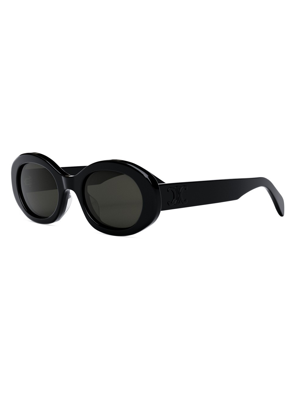 Women's Triomphe 52MM Oval Sunglasses - Black Smoke | Saks Fifth Avenue