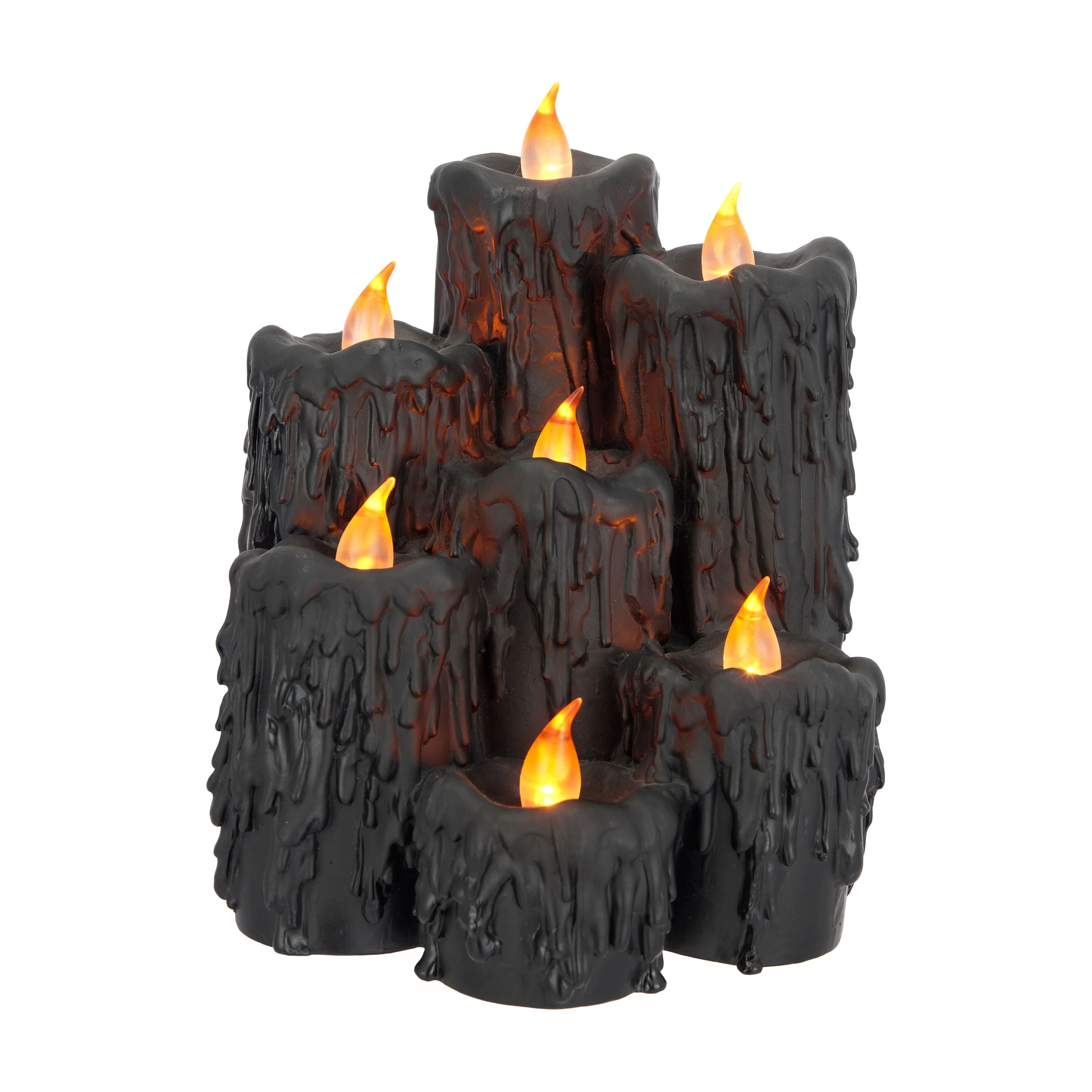 9" Black Halloween LED Candle Stack by Ashland®-Halloween Home Decor | Walmart (US)