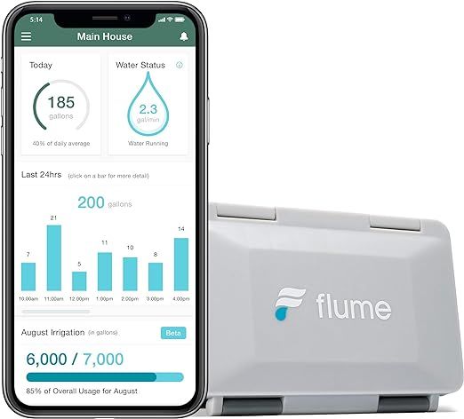 Flume 2 Smart Home Water Monitor & Water Leak Detector: Detect Water Leaks Before They Cause Dama... | Amazon (US)
