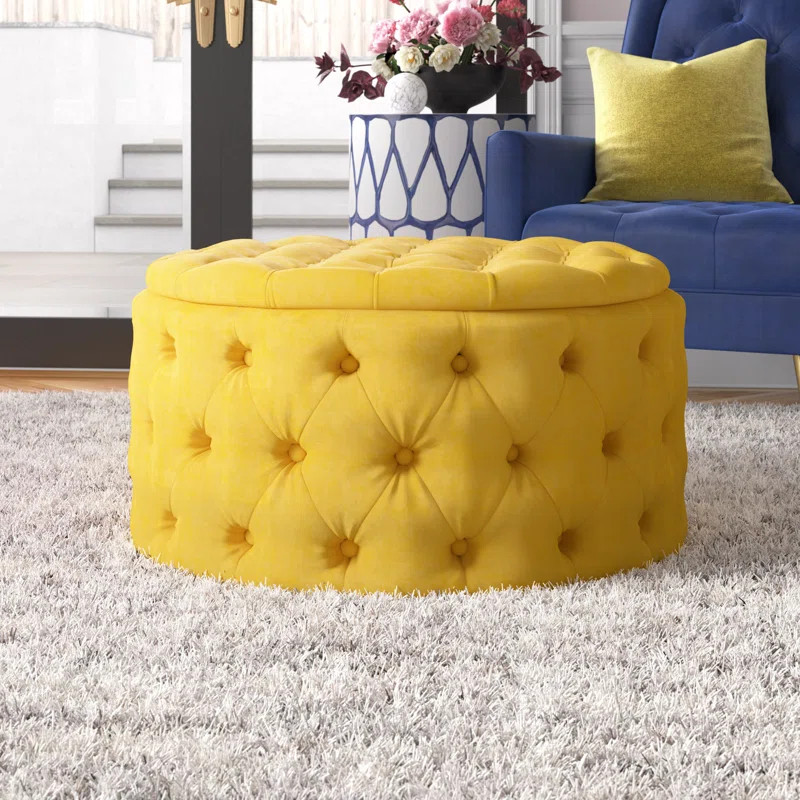 Beulah Velvet Ottoman | Wayfair North America
