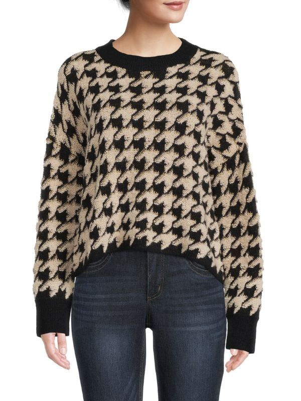 Houndstooth Pattern Sweater | Saks Fifth Avenue OFF 5TH