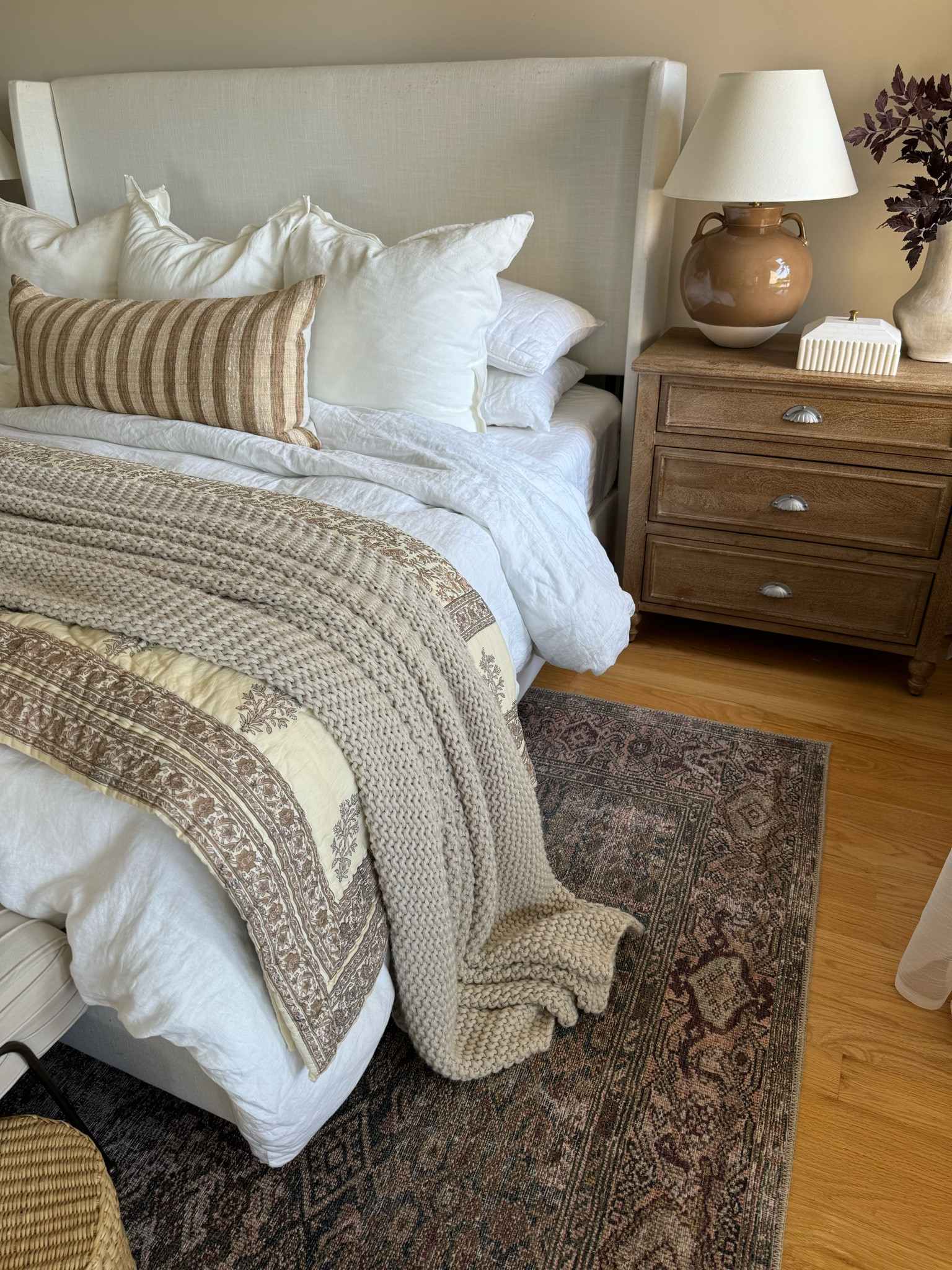 Loving how these neutrals blend well with our vintage inspired rug. 

#LTKFallSale #LTKHome #LTKSaleAlert