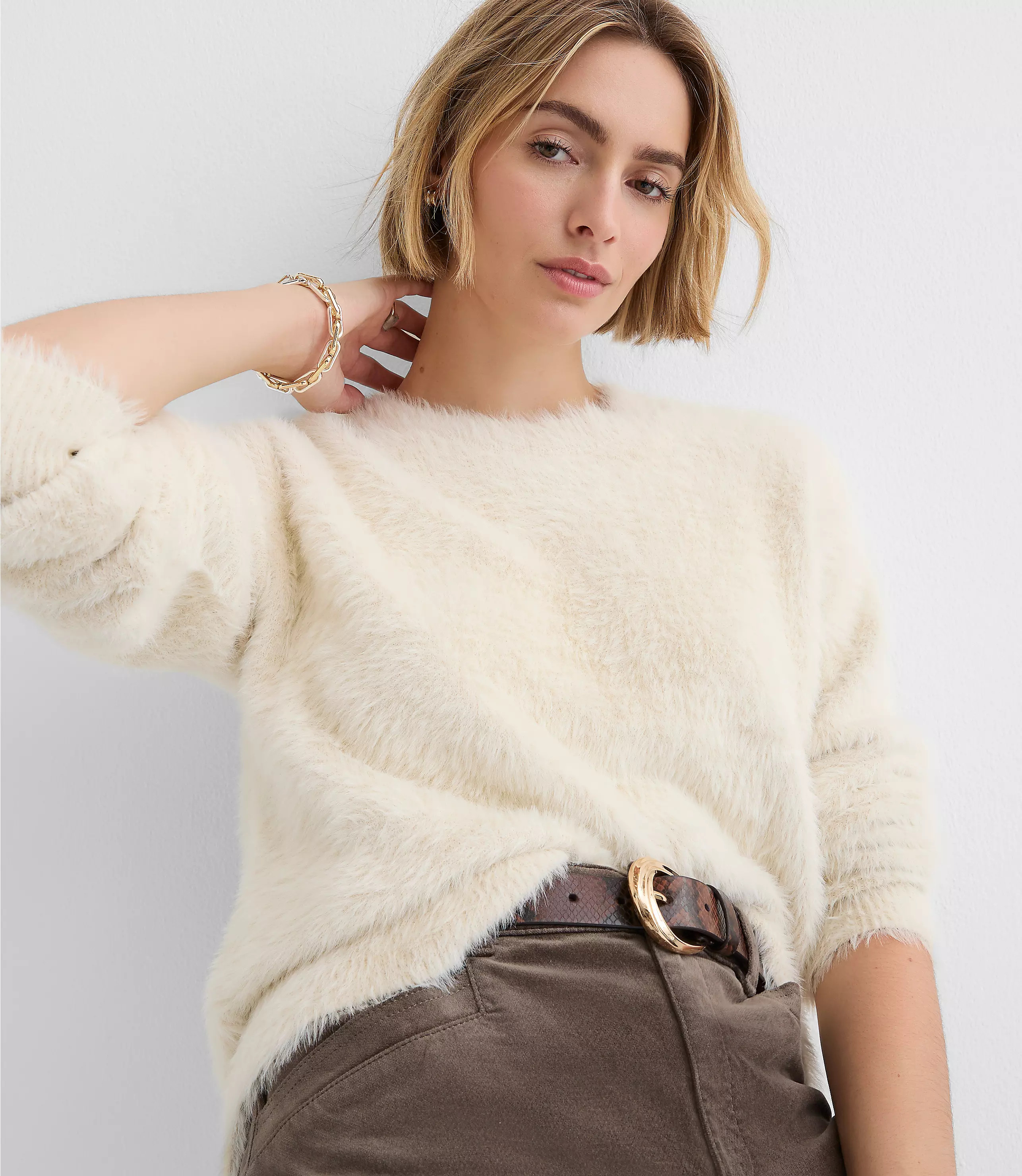 Fuzzy Tunic Sweater | LOFT
