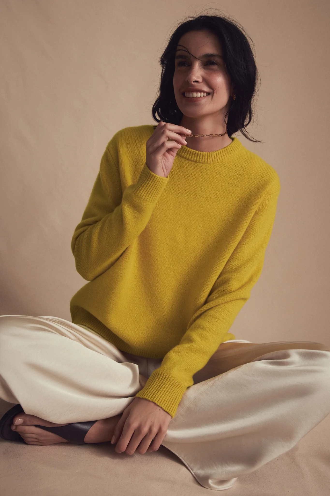 Marigold Cashmere Boyfriend Bodie Crewneck | Tuckernuck (US)