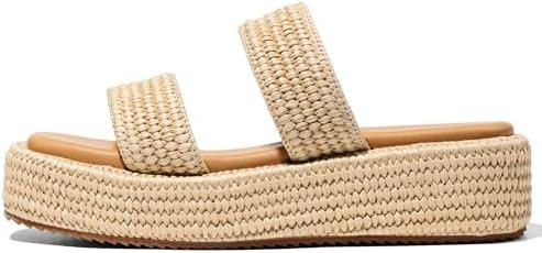 Erocalli Platform Sandals Women Cute Wedge Espadrilles Slip on Summer Beach Raffia Vacation Sanda... | Amazon (US)