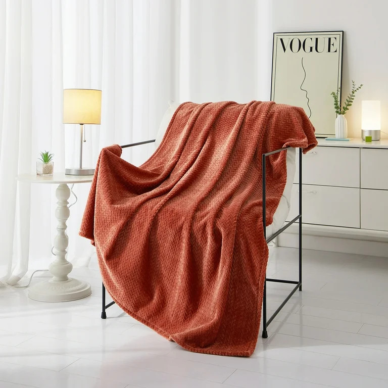 Mainstays 50"x60" Textured Throw, Copper | Walmart (US)