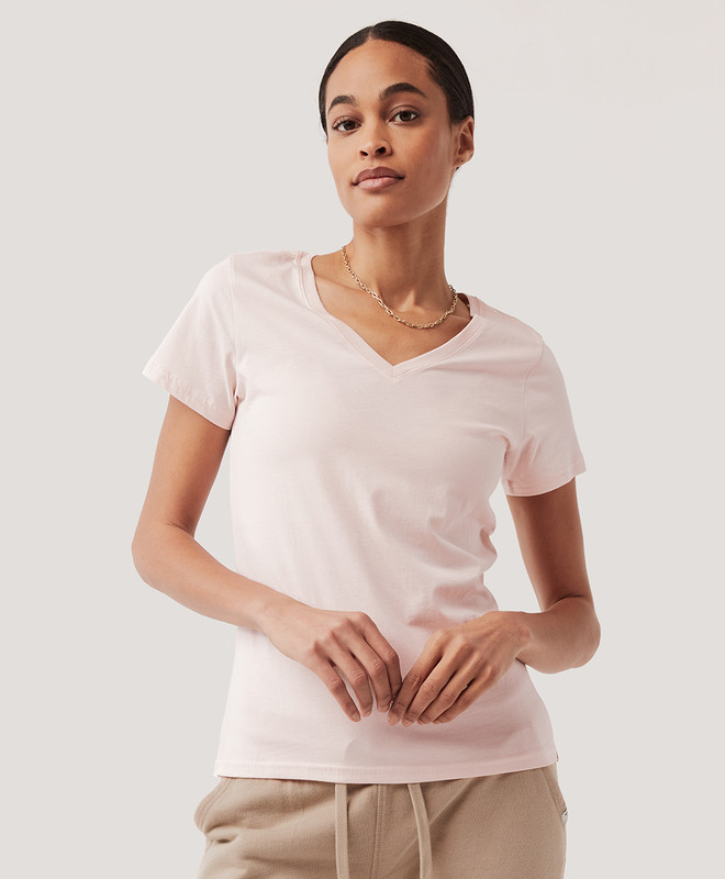 softspun v-neck tee | Pact Apparel