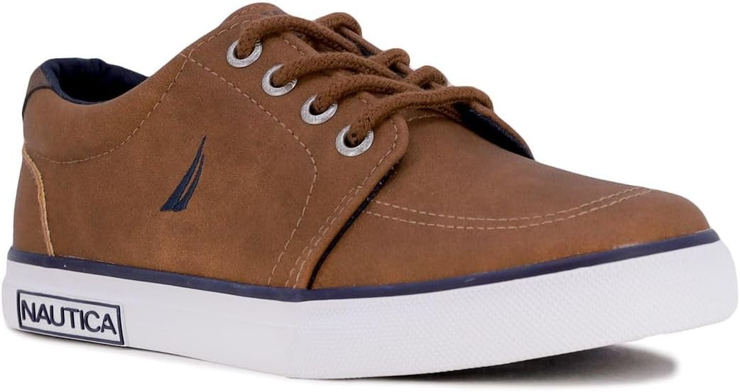 Nautica Kids Boys Lace-Up Fashion Sneakers Low-Top Dress Shoes for Youth - (Big Kid/Little Kid) | Amazon (US)