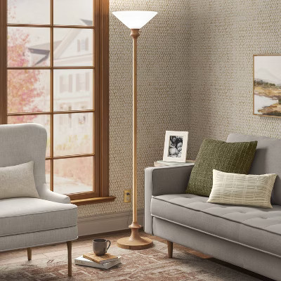 Torchiere Floor Lamp Natural Brown - Threshold™ | Target
