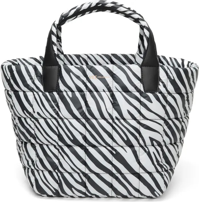 VeeCollective Medium Porter Zebra Print Quilted Tote | Nordstrom | Nordstrom