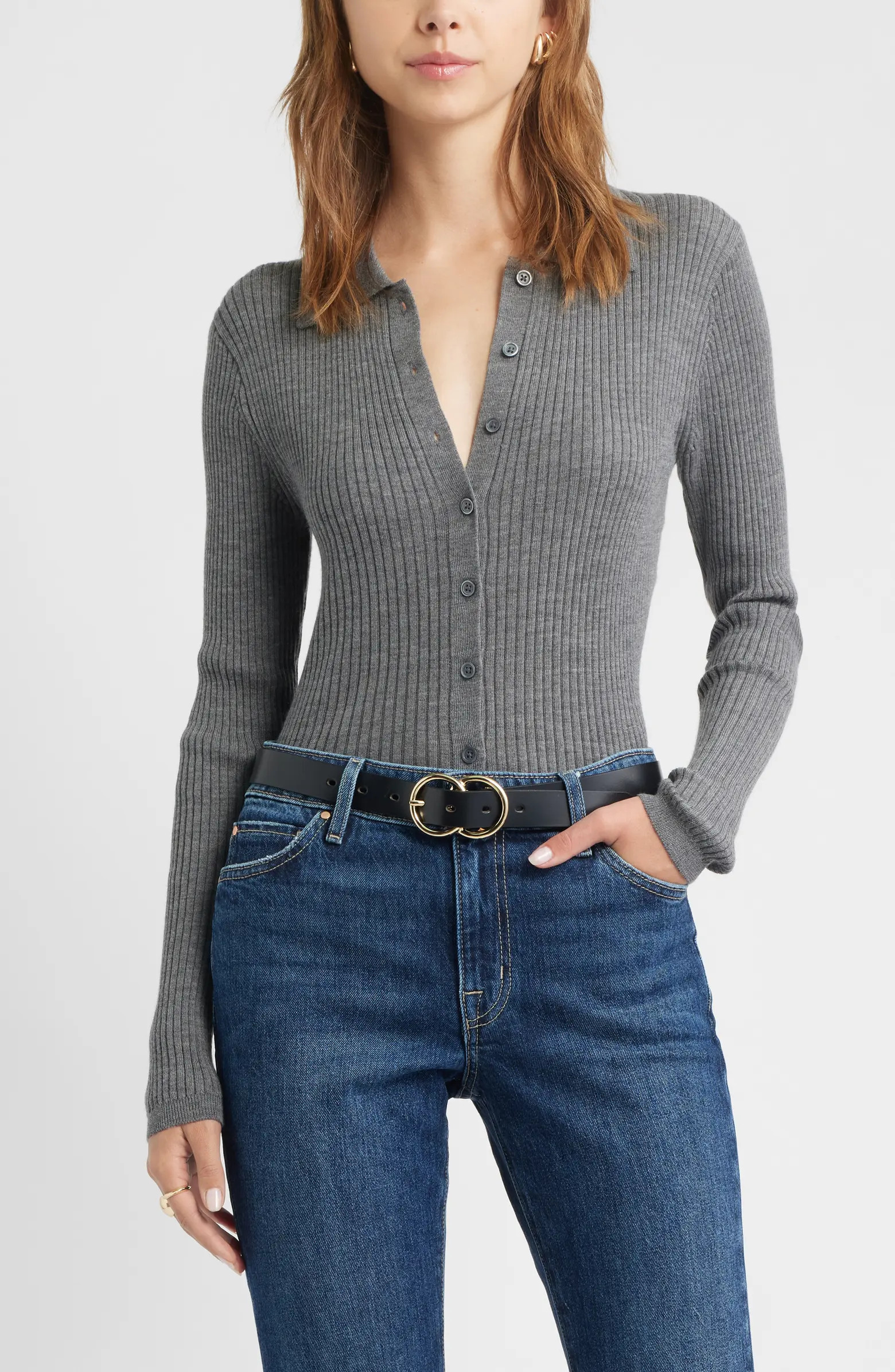 Collared Merino Wool Cardigan | Nordstrom
