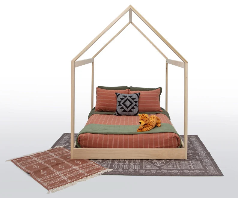 Full Size House Bed Frame Made in US optional slats and legs | Etsy (US)