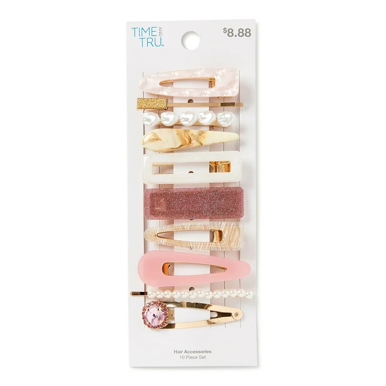 Time And Tru Women's Multi Hair Clips, 10-Pack | Walmart (US)