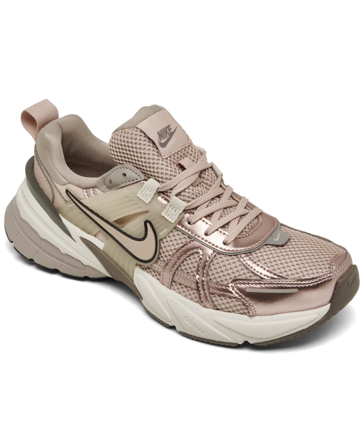 Nike Women's V2K Run Running Sneakers from Finish Line - Beige | Macy's