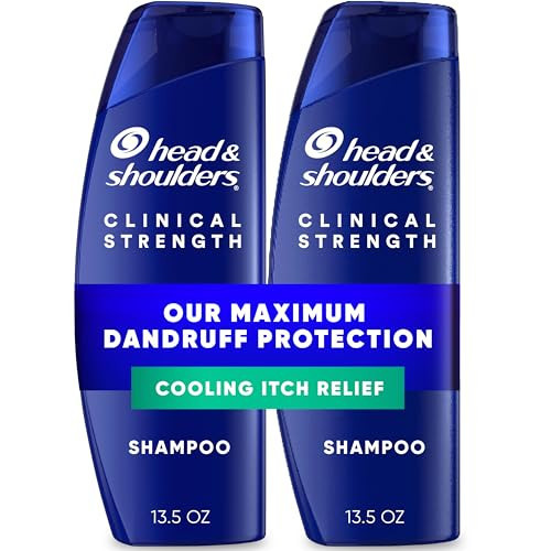 Head & Shoulders Anti-Dandruff Shampoo with 1% Selenium Sulfide, Clinical Strength Intensive Itch Relief Twin Pack, Seborrheic Dermatitis Relief, Itch Relief, 13.5 fl oz Each | Amazon (US)