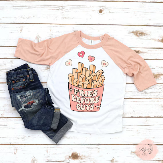 Fries Before Guys Funny Valentines Onesie®  Cute Valentines | Etsy | Etsy (US)