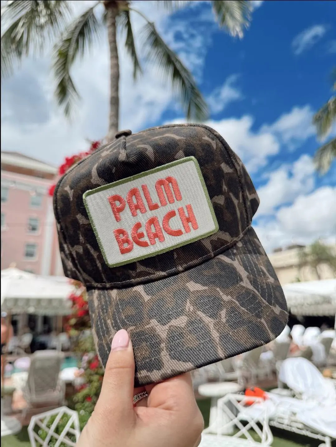 Palm Beach - Leopard Vintage Trucker Hat - Etsy | Etsy (US)