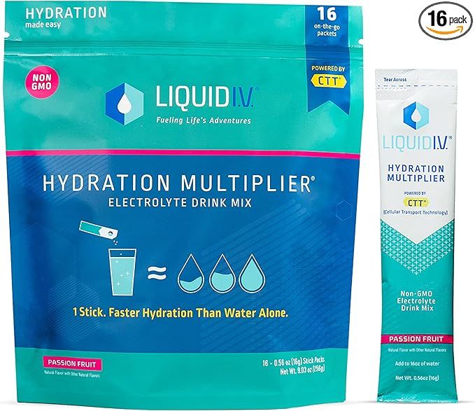 Liquid I.V. Hydration Multiplier - Passion Fruit - Hydration Powder Packets | Electrolyte Drink M... | Amazon (US)