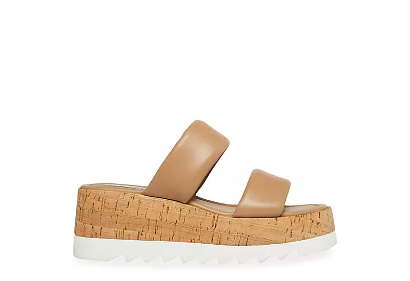 Steve Madden Womens Defuse Wedge Sandal - Tan | Rack Room Shoes