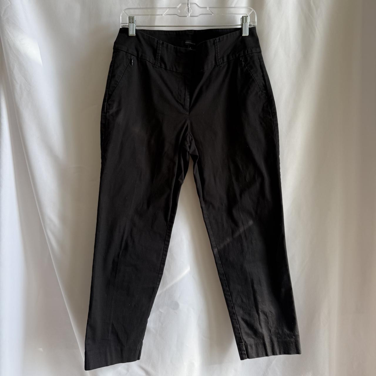 Ann Taylor Women's Capri Pants - Black/Grey - 6 | Depop US