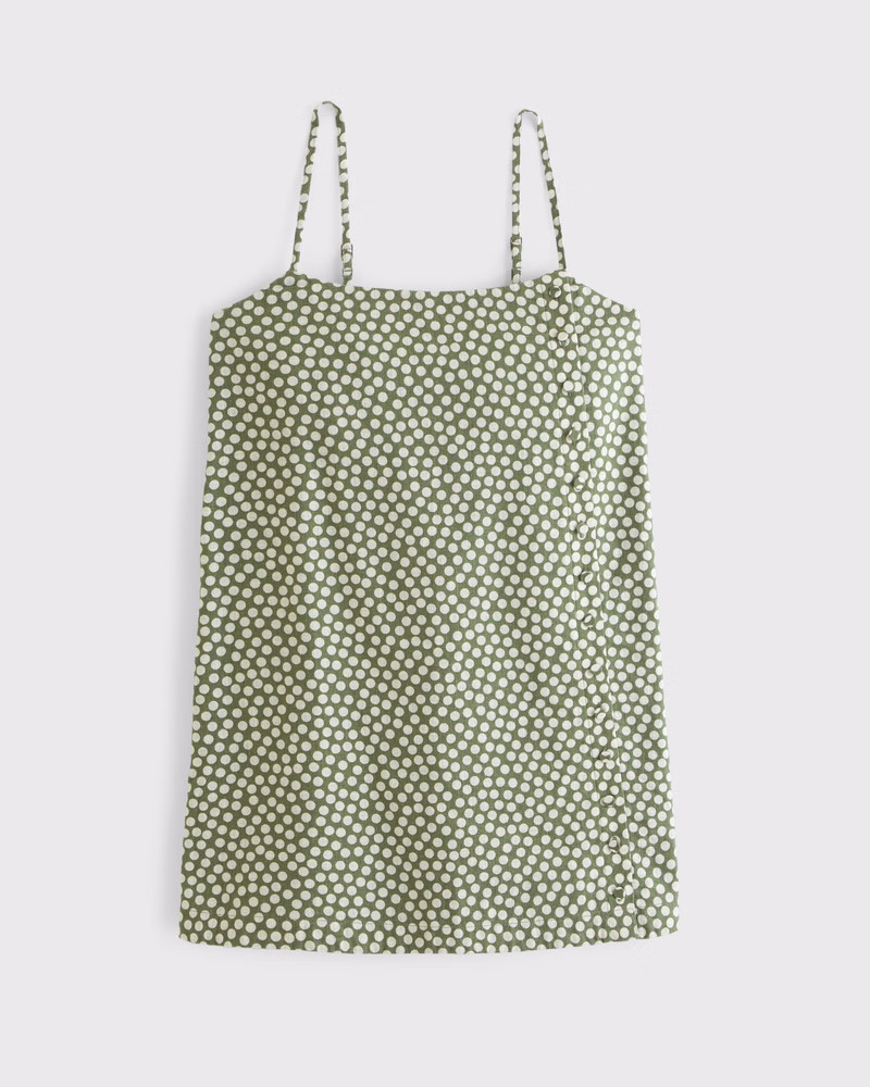 Women's Linen-Blend Button Skort | Women's Dresses & Jumpsuits | Abercrombie.com | Abercrombie & Fitch (US)