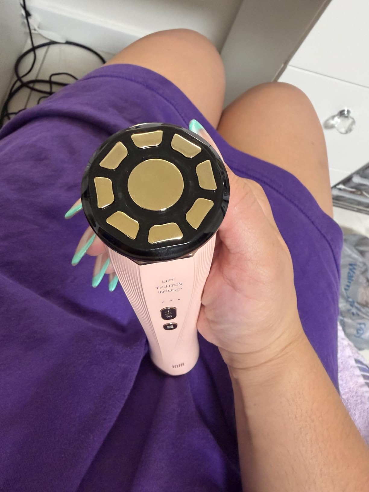 INIA Flare 3-in-1 Microcurrent Facial Device Red Light Therapy for Face and Neck Massager Tool wi... | Amazon (US)