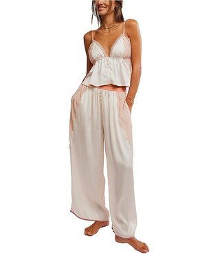 Anywhere With You Satin Sleeveless V-Neck Cami & Pant Pajama Set | Dillard's